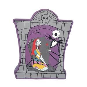 Disney Nightmare Before Christmas Jack & Sally Wood Wall Art Block - 8” M3